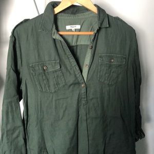 Madewell Dark Green utility dress